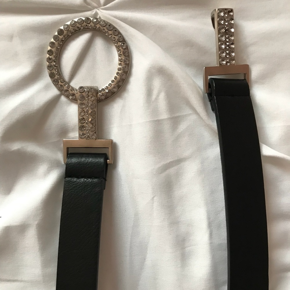 • Stein Mark Black Jeweled Belt •